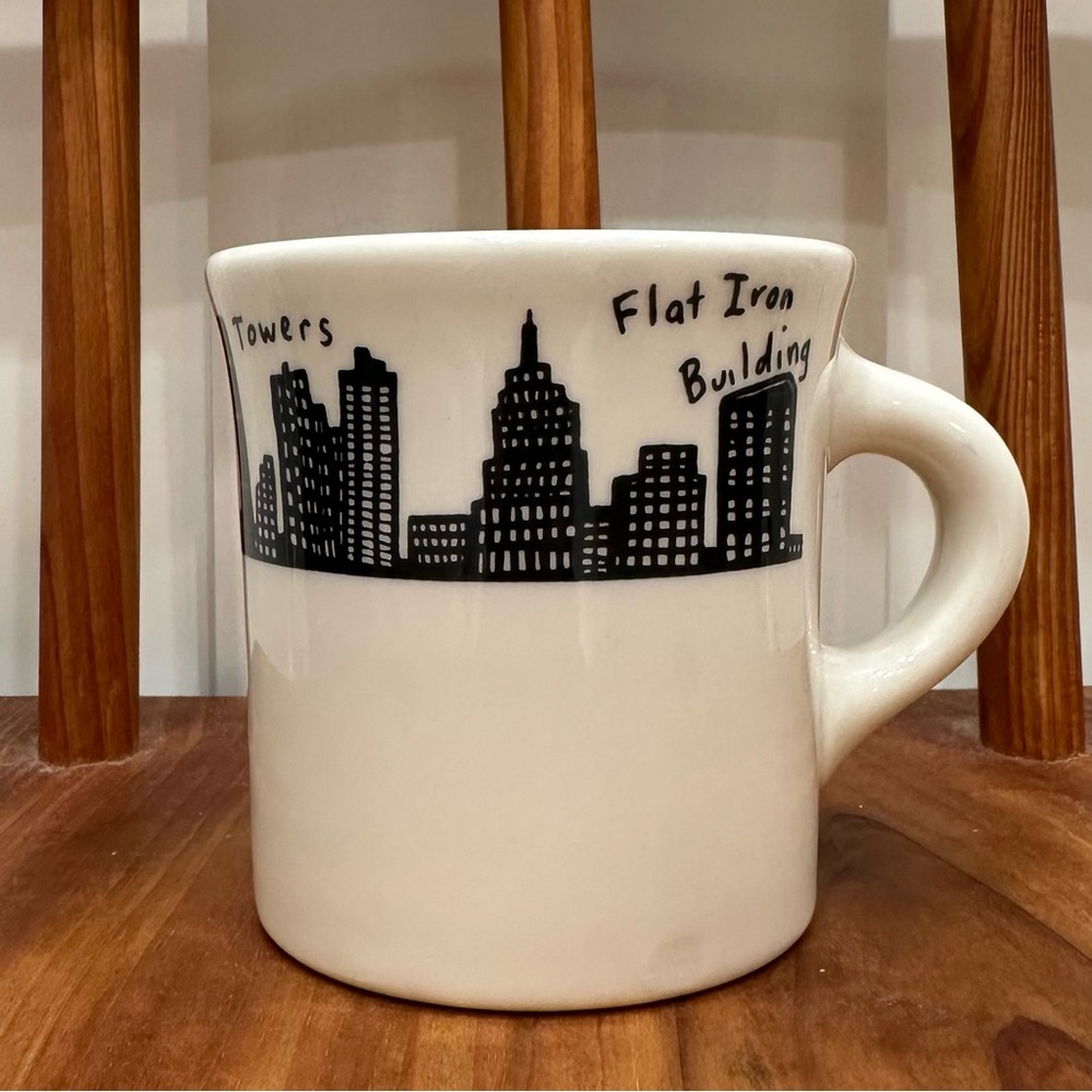 Homer Laughlin China New York Skyline Mug Cup Twin Towers Woolworth Flat Iron
